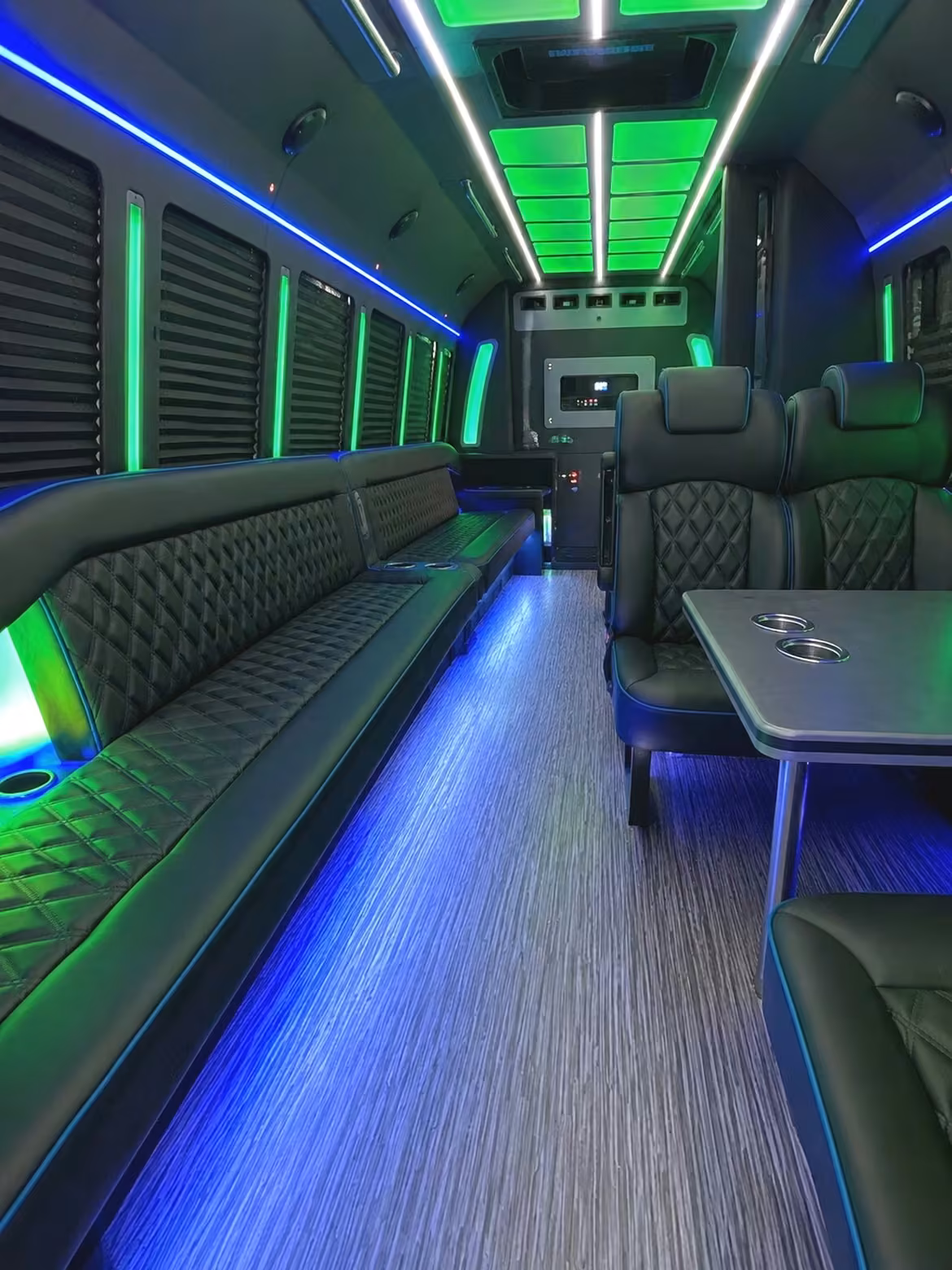 25 passenger party bus inside