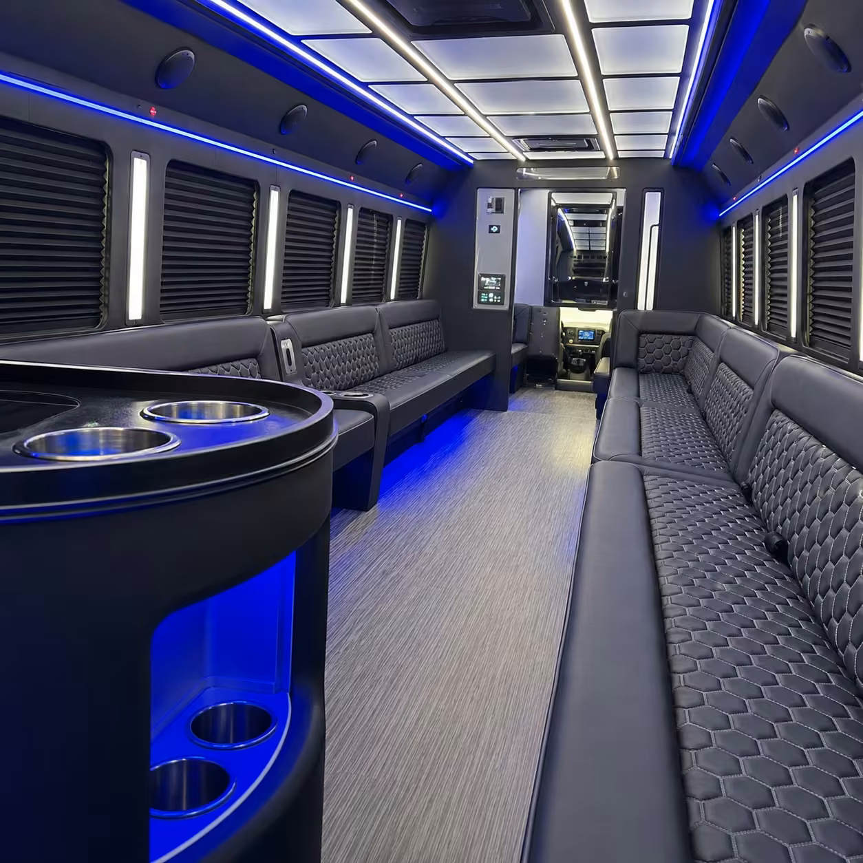 30 passenger party bus interior