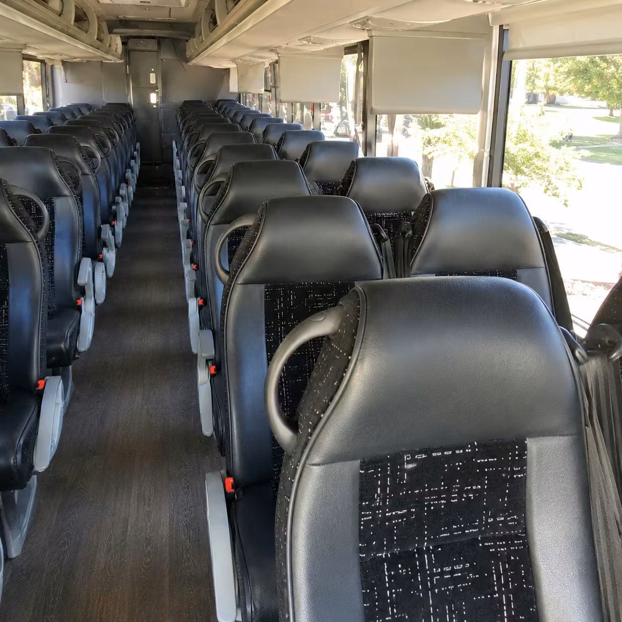 40 56 passenger charter bus inside