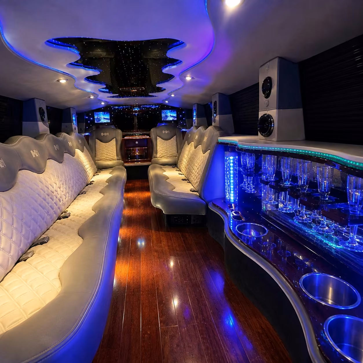 hummer limo inside